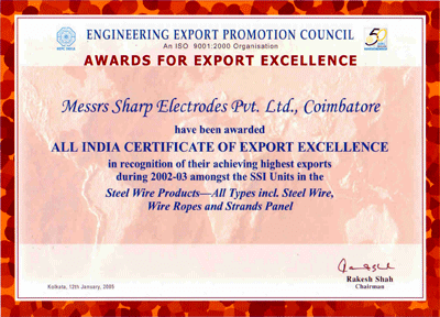 EEPC Award 2002 – 03