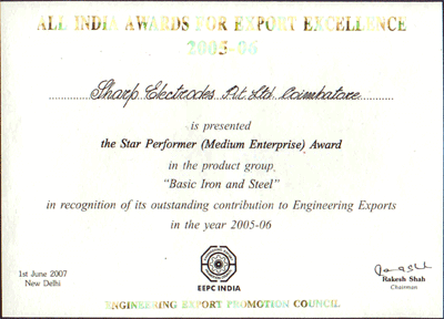 EEPC Award 2005 – 06